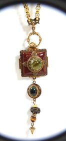 Designer Patrice Tigers Eye and Stone Necklace