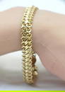 14kt gold wide elegant bracelet chain 7.6 grams 8" long