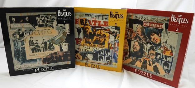 LOT OF 3 BEATLES Anthology Collectors Series Jigsaw Puzzles by USAOPOLY