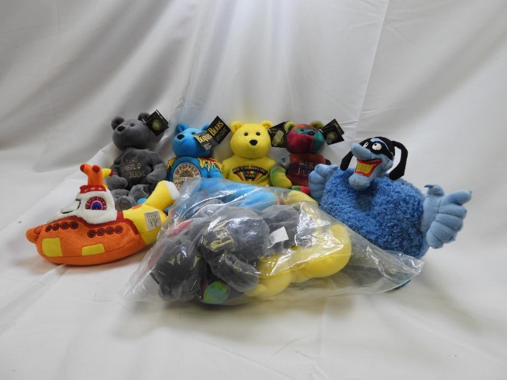 One (1) Set of 4 Beatles Plush bears new with tags. LIMITED EDITION plus Meanie and Yellow Submarine (1 of 5)
