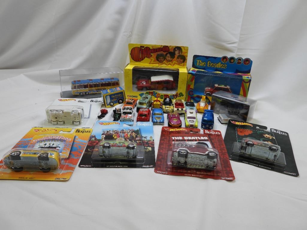 LOT OF BEATLES themed Hot Wheels and Matchbox vehicles (1 of 9)
