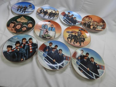 LOT OF THE BEATLES Collection 8.5" plates created from original artwork by Nate Giorgio, COMPLETE