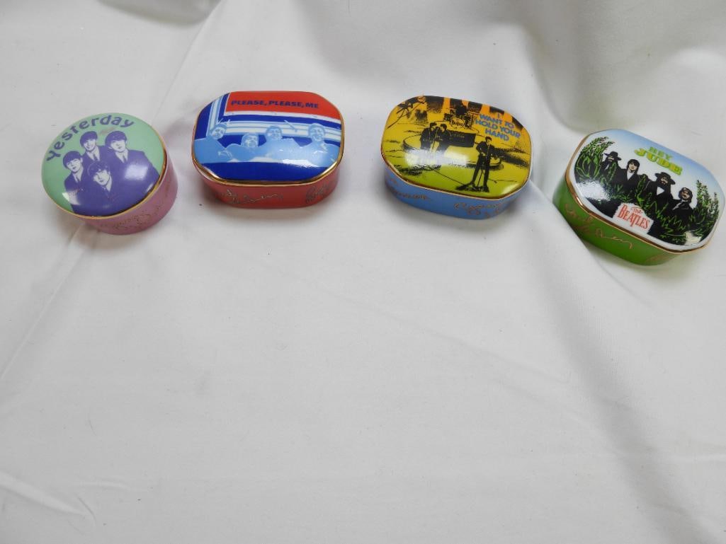 LOT OF 4 BEATLES FRANKLIN MINT Porcelain Music Boxes (1 of 7)