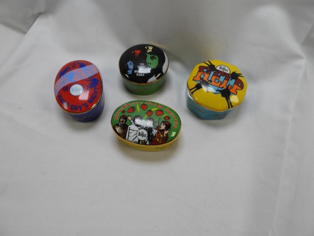LOT OF 4 BEATLES FRANKLIN MINT Porcelain Music Boxes (1 of 6)
