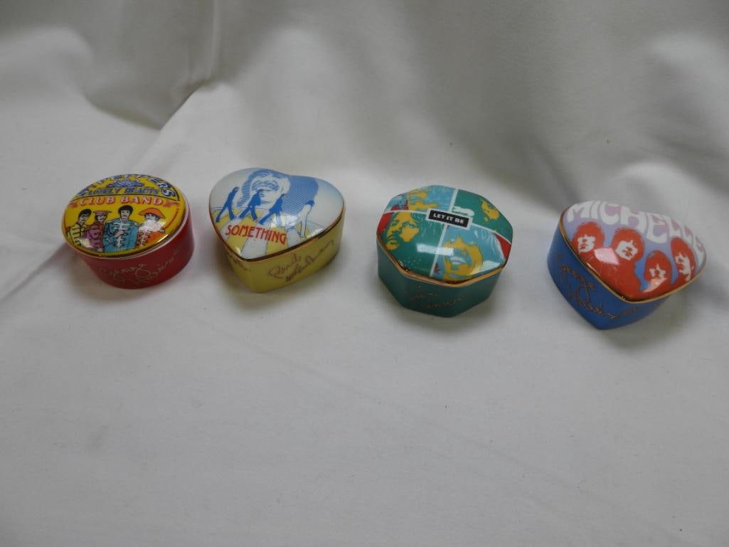 LOT OF 4 BEATLES FRANKLIN MINT Porcelain Music Boxes (1 of 7)