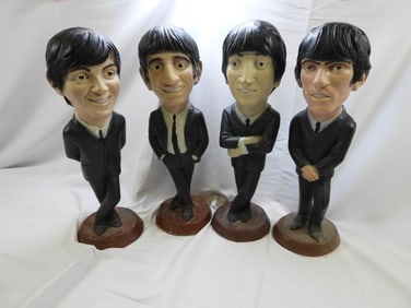 LOT OF 4 ESCO Chalkware Beatles Figures, RARE, HUGE