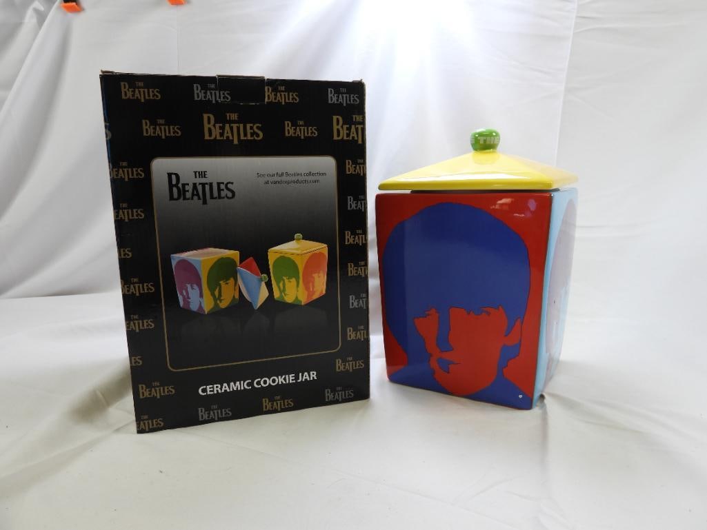 THE BEATLES Ceramic Cookie Jar by VANDOR, Item # 72042, BOXED (1 of 4)