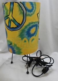 Plastic and Metal "Peace & Love" Electric Lamp
