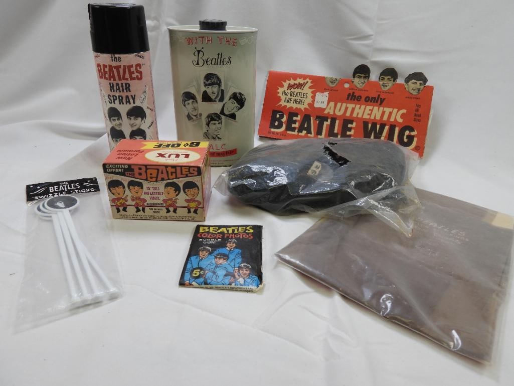 LOT OF 7 BEATLES Collectable Including LUX, Wigs, Talc and More (1 of 7)