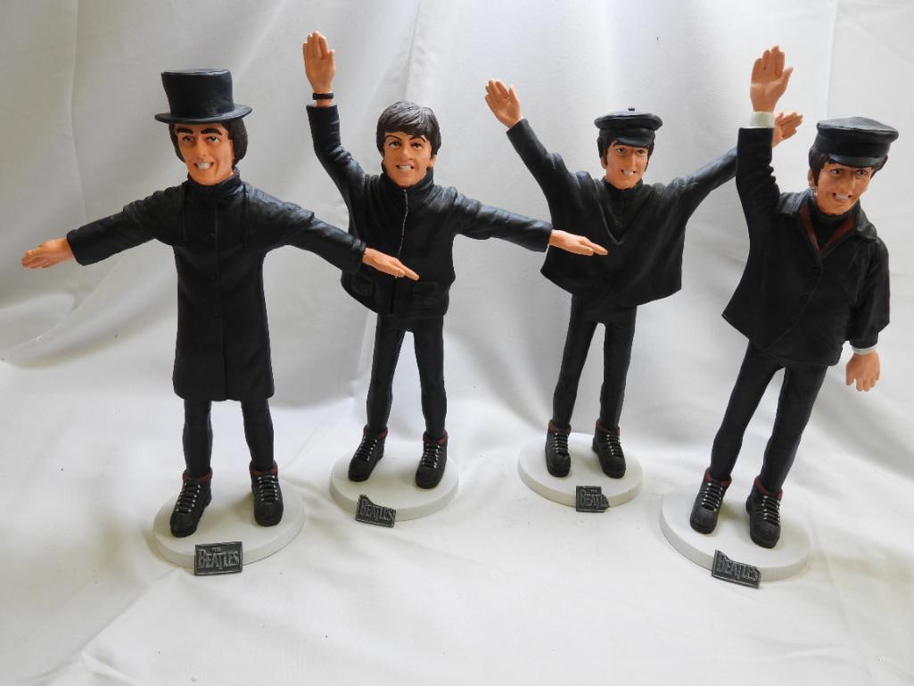 SET OF 4 Resin Beatles "HELP!" Art Figurines, Hand Decorated (1 of 6)