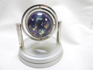 Glass and Metal Beatles-Themed Rotating Globe, BOXED