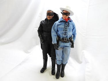 LOT OF 2 VINTAGE Action Figures, LONE RANGER and ZORO