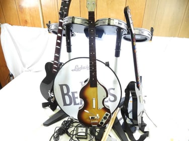 ROCK BAND Set Up for Wii Gaming, Beatles Themed