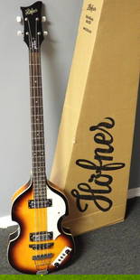 HOFNER B-Base Icon Series Electric Guitar with Hard Shell Case and Strap: Gorgeous HOFNER B-Base Iconic Series Electric Guitar with strap, comes in a Guardian Hardshell Case