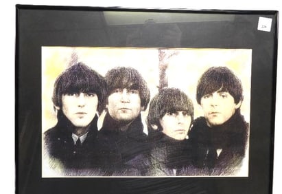 Framed Art Print of the Beatles