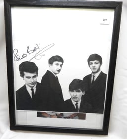 Signed Photo of Pete Best with a Picture of Him Signing it!