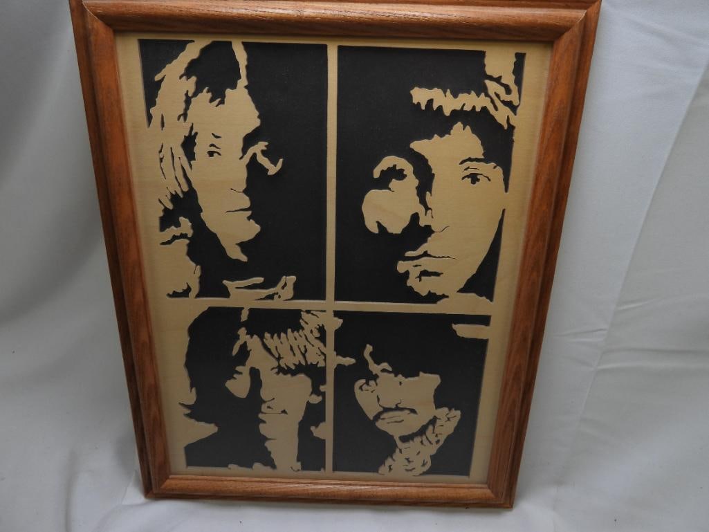 Beatles Framed Art Laser Cut Wood (1 of 4)