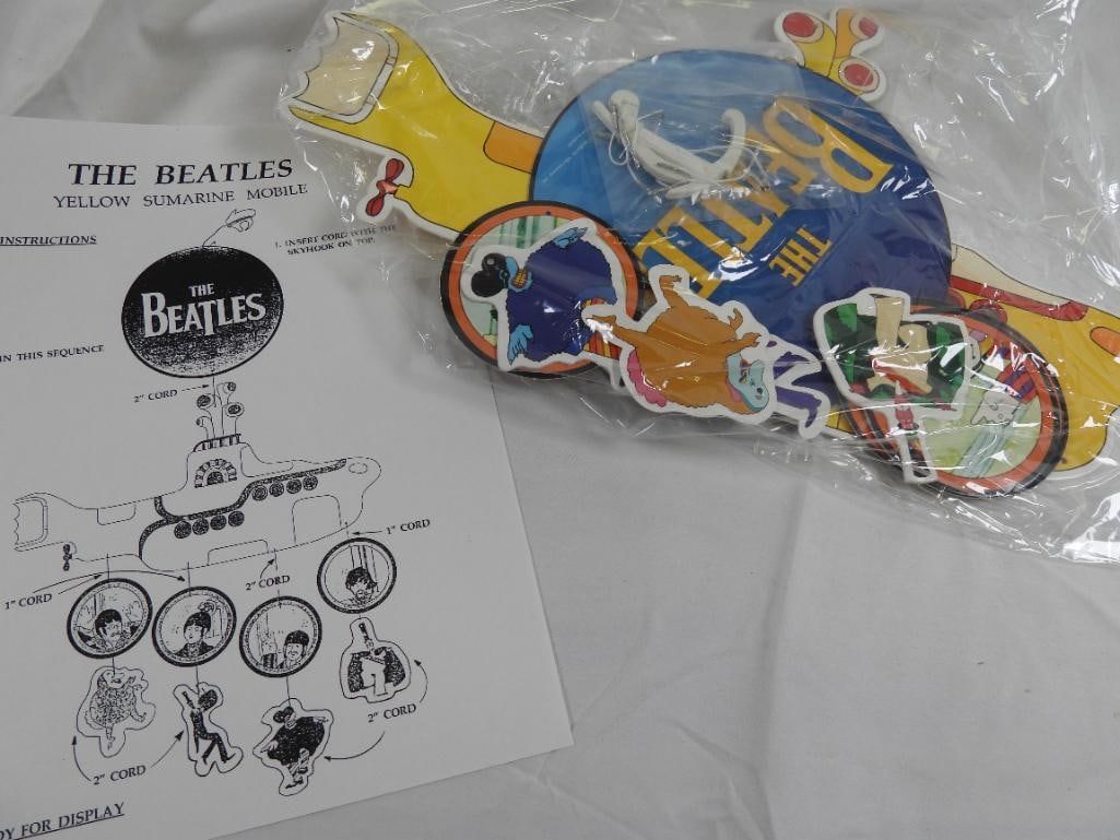 Beatles Carboard Mobile, NEW: Beatles Yellow Submarine cardboard hanging mobile, new