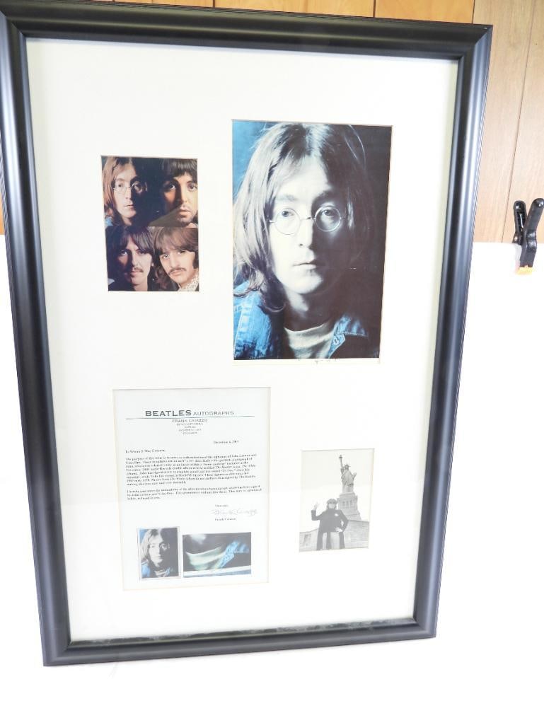 RARE AND COLLECTABLE John Lennon and Yoko Ono AUTOGRAPHED Photograph! Framed with Letter of (1 of 6)