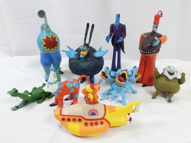 LOT OF 8  Yellow Submarine-Themed Toys By McFarlane