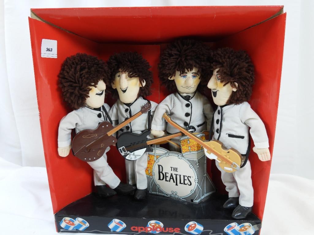 BEATLES Soft-Sculpted Doll SET by Applause Productions, BOXED (1 of 5)