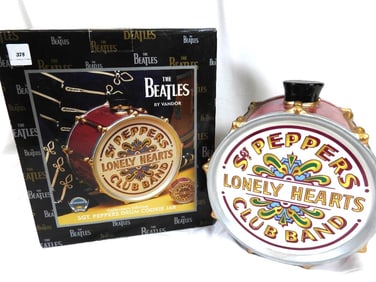 SGT. PEPPER'S DRUM  Ceramic Cookie Jar by VANDOR, BOXED, Hand-numbered, Item # 64062
