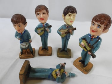 LOT OF 4 Beatles Bobbleheads, VINTAGE