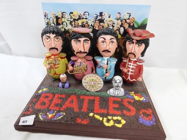 Beatles 3 DIMENSIONAL Art Tableau, Handmade, ONE OF A KIND, SIGNED