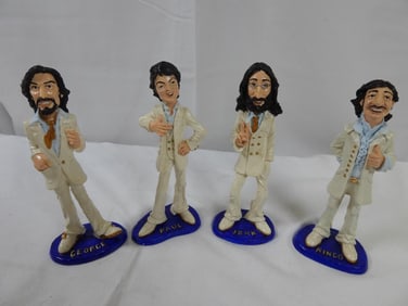 SET OF 4 Beatles Figurines From The "The Magical Mystery Tour"  Album Cover