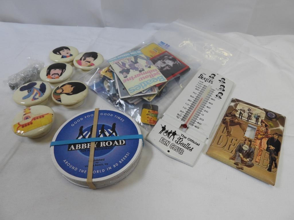 LOT OF Magnets, Pins, Drawer Pulls, Coasters, Switch plate, Thermometer (1 of 6)