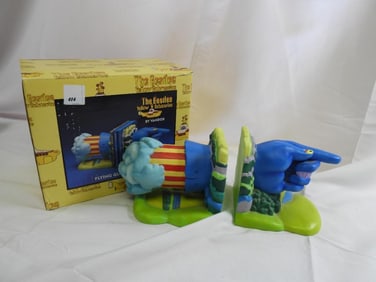 Set of Vandor Beatles Yellow Submarine Bookends "Flying Glove"