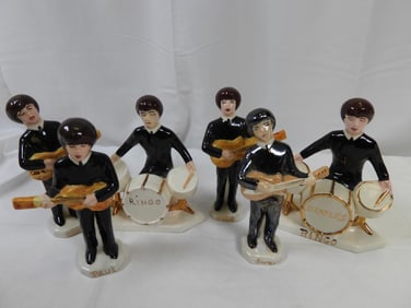 LOT OF 6 Beatles C ceramic Figurines by HOLLAND MOLD