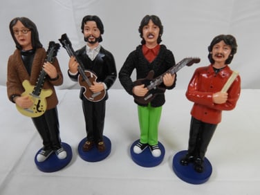 SET OF 4 Beatles Resin Figurines