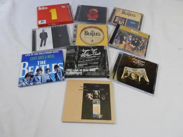 LOT OF  9 BEATLES Music CD's, USED