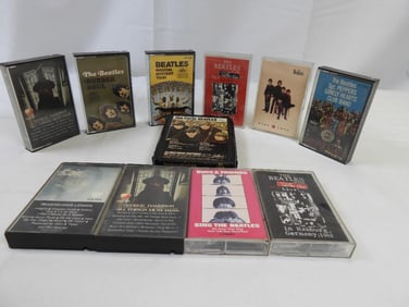 LOT OF 10 Beatles Music Cassette Tapes, USED