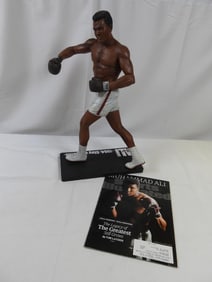 LOT OF 2 MUHAMMAD ALI Statue and Sports Illustrated Magazine 10/2015