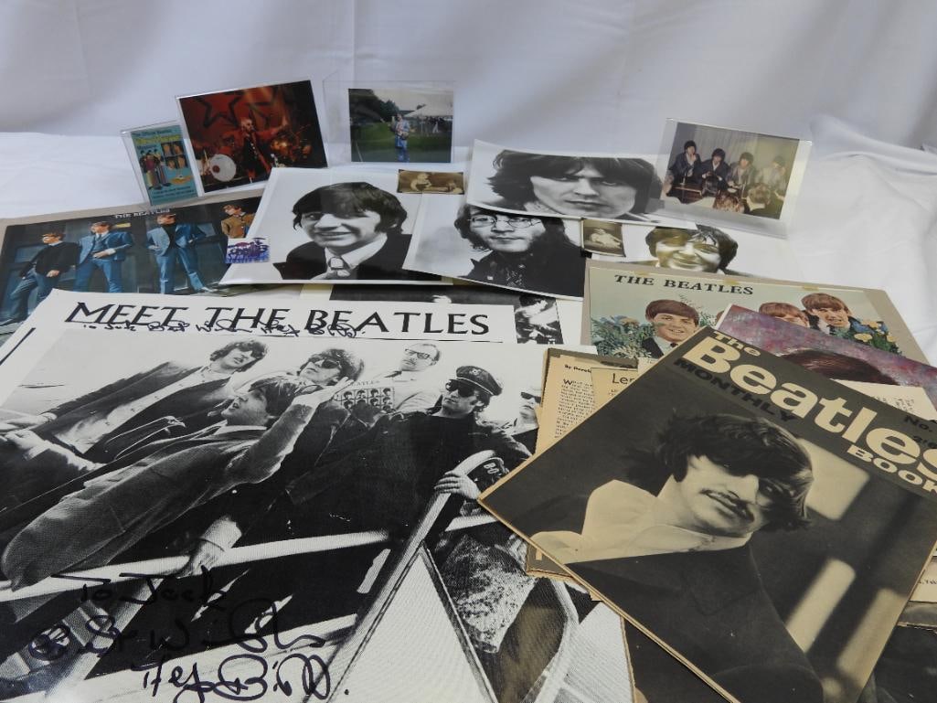 LOT OF BEATLES Photographs, Advertising and Paper Ephemera, Some Autographed (1 of 13)