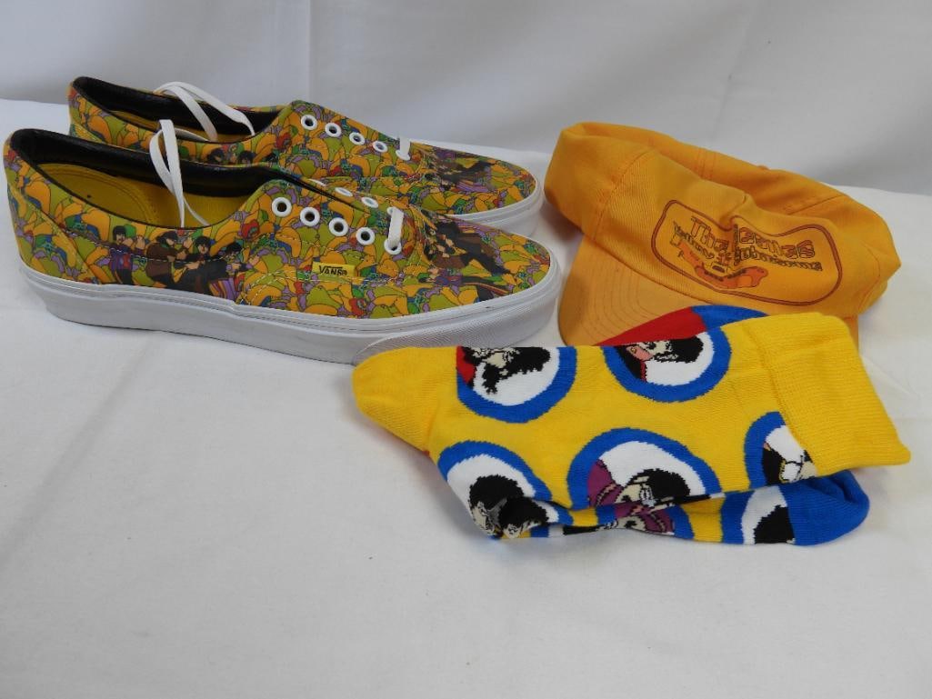 LOT OF Beatles Socks, Hat, and NEW VANS Sneakers (1 of 6)