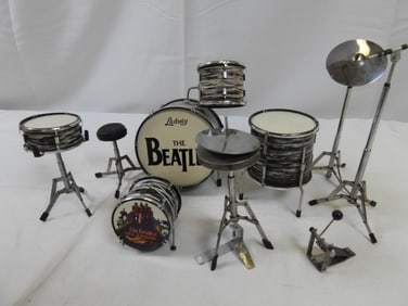 LOT OF Miniature BEATLES Drum Set