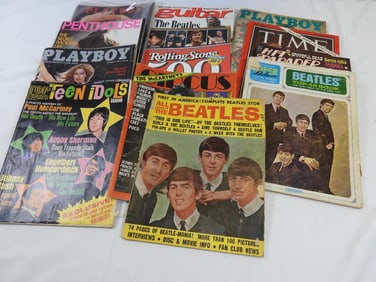 LOT OF 12 magazines including BEATLES and more