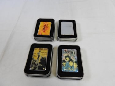 LOT OF 4 BEATLES LIGHTERS (1 is Ronson)