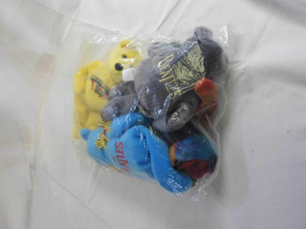 Lot of 4 Beatles Bears like beanies. All 4 Beatles (1 of 5)