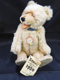 Vintage STEIFF 12" genuine mohair teddy bear replica 1930