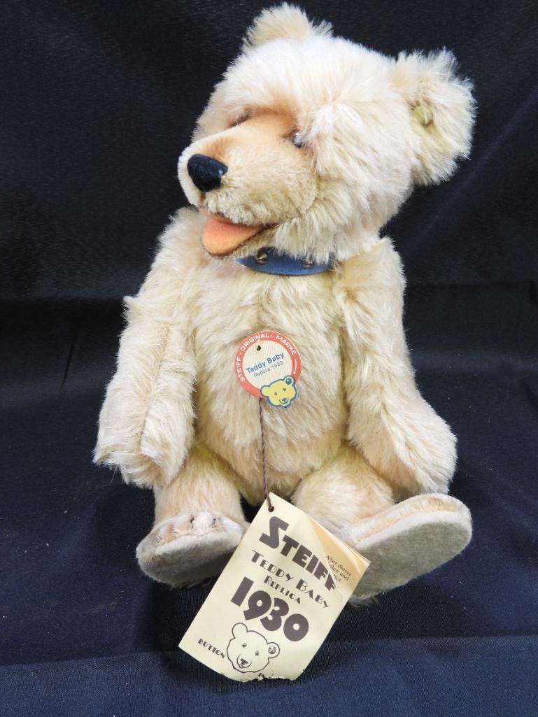 Vintage STEIFF 12" genuine mohair teddy bear replica 1930 (1 of 6)