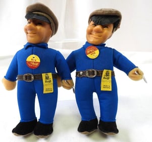 Vintage STEIFF 7" tall pair of Rico dolls