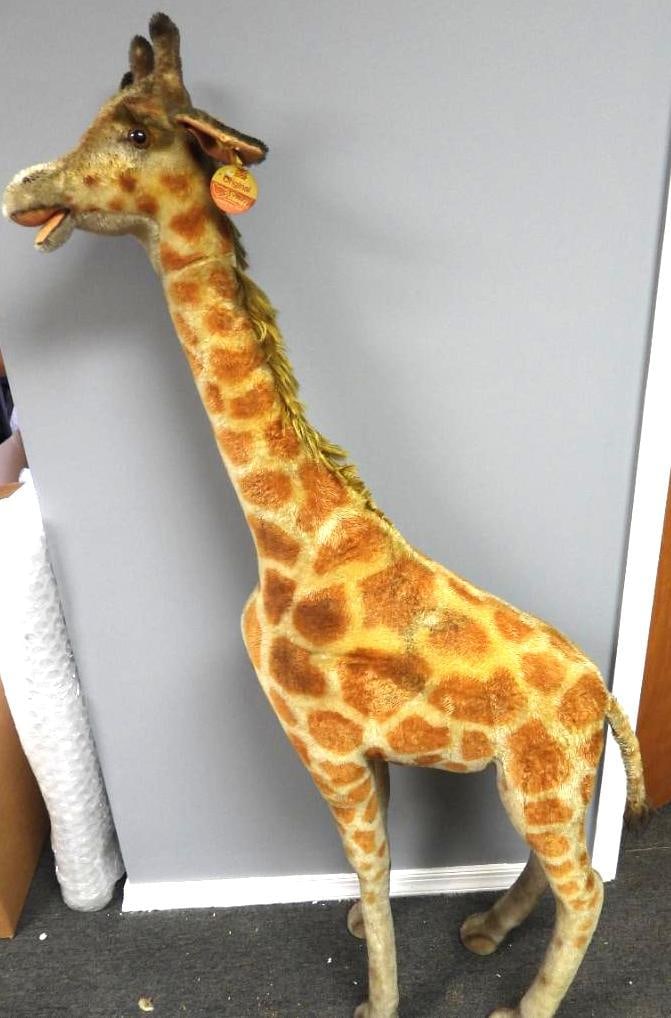Vintage Large STEIFF 59" tall giraffe (1 of 6)