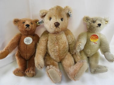 Vintage STEIFF Lot of 3 bears