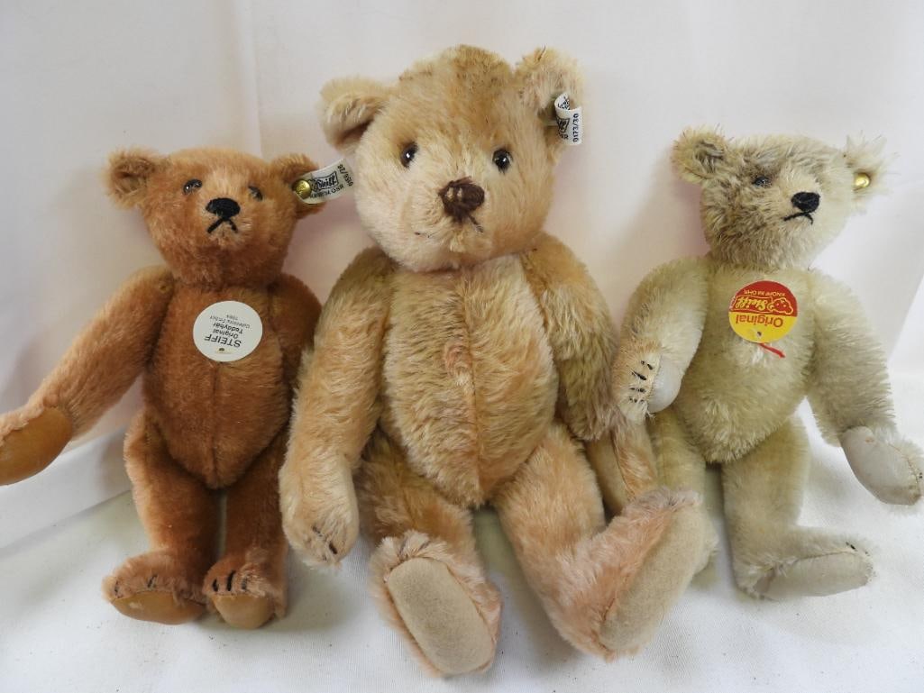 Vintage STEIFF Lot of 3 bears (1 of 8)