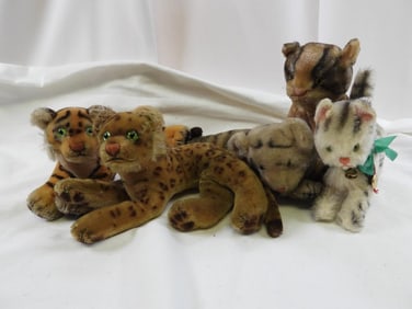 Vintage LOT OF 3 tigers and 1 cat