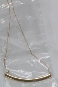NEW 14kt Gold Italian Polished Smile necklace 2.5 grams